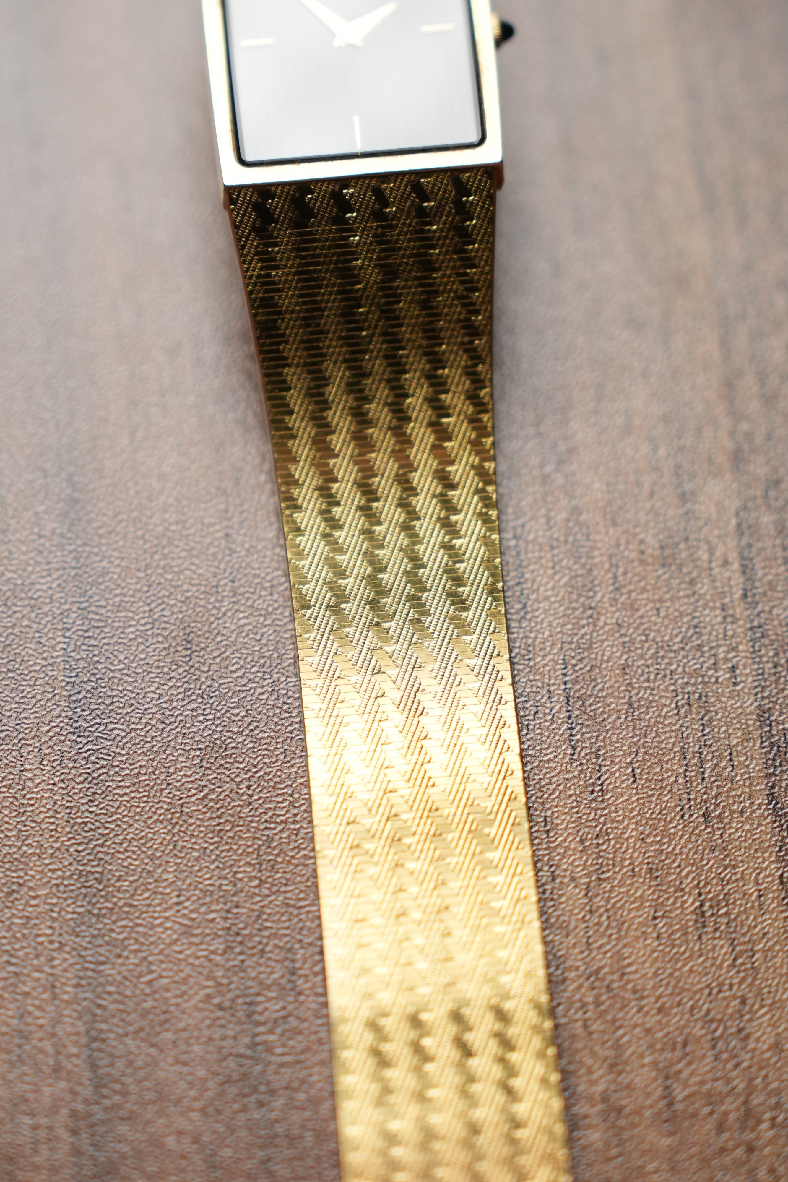 Pulsar Gold Black Dial Tank