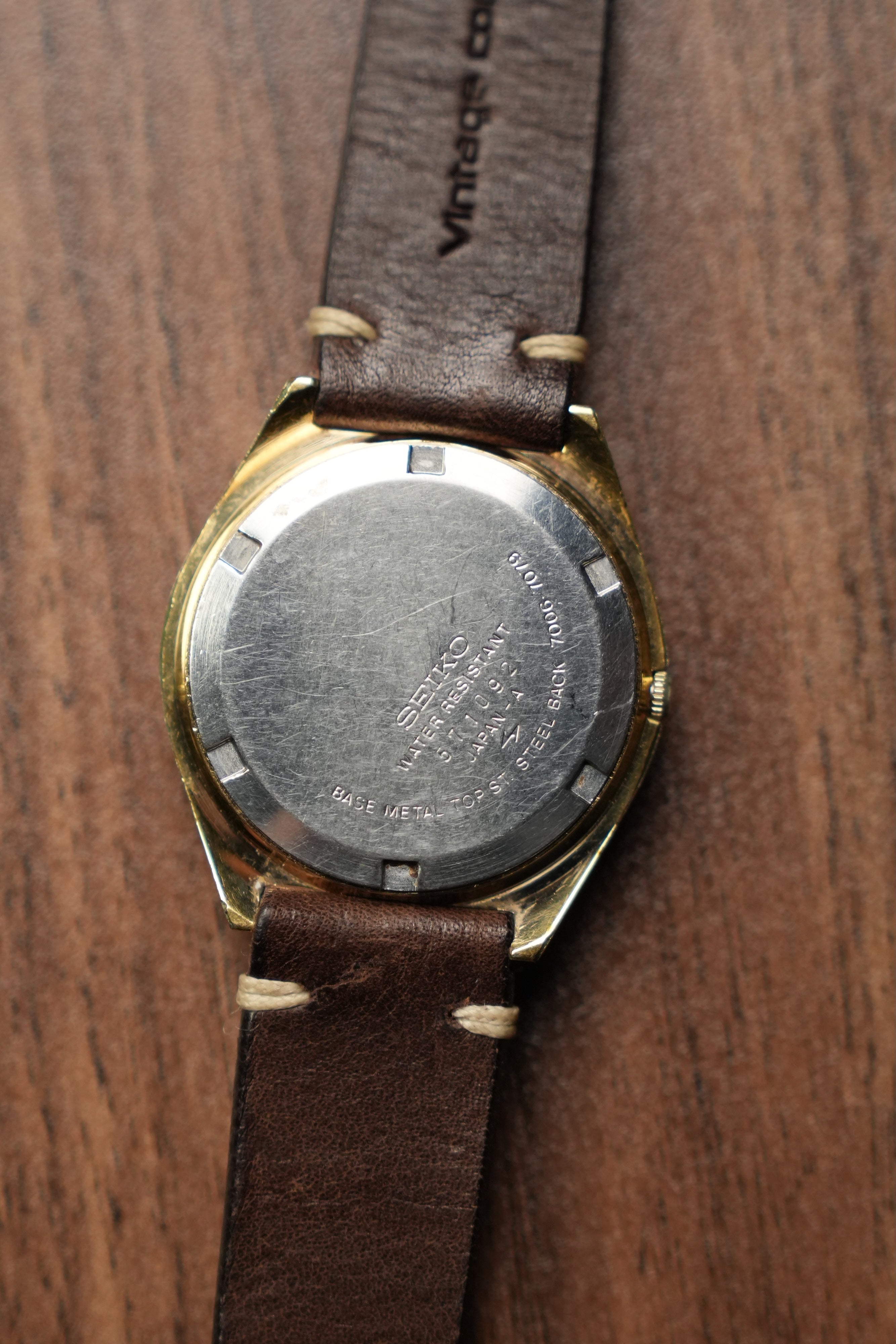 1975 Seiko Automatic Linen Dial Rare 17 Jewels 7006-7079