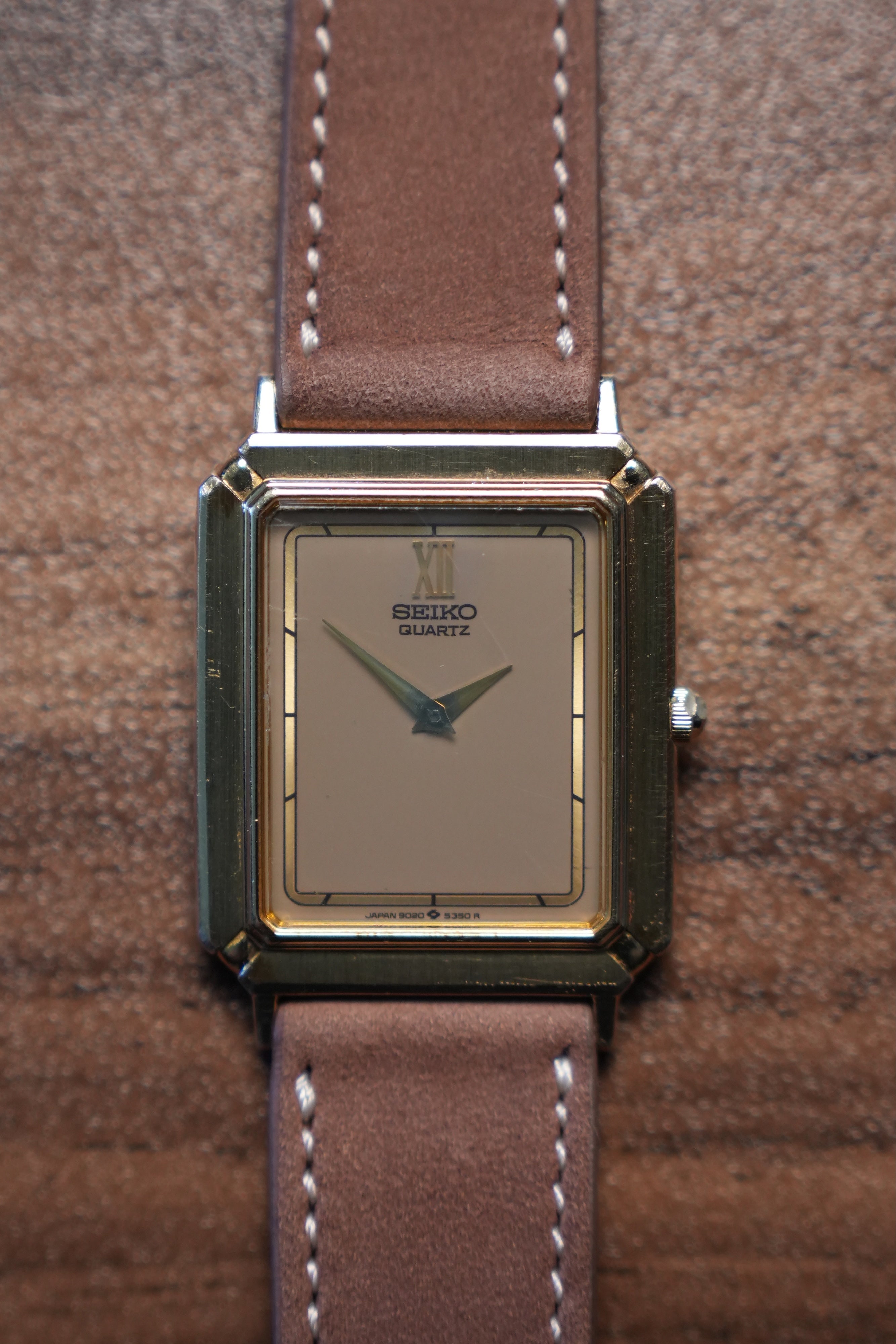 1984 Seiko Quartz Gold Tank 9020-5229 (New Band)