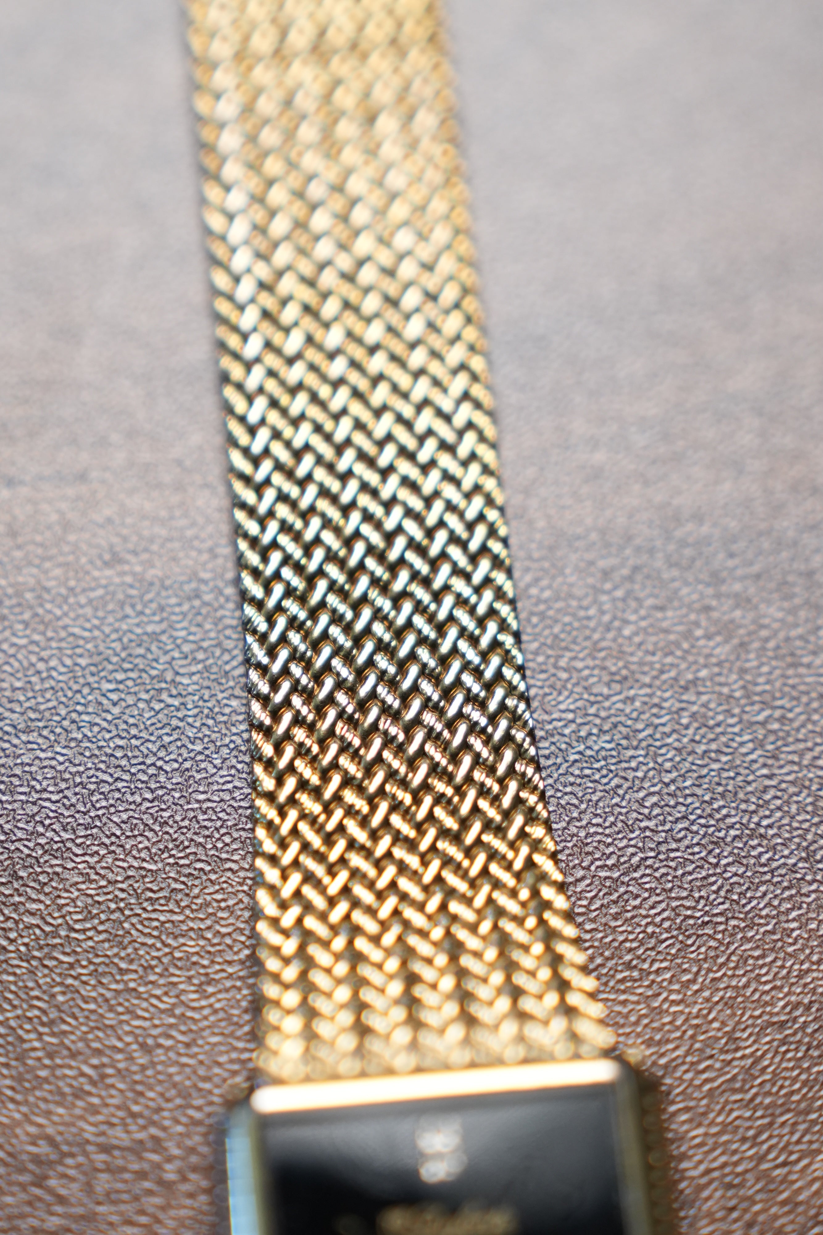 Dufonte Tank Gold Black Dial Diamonds