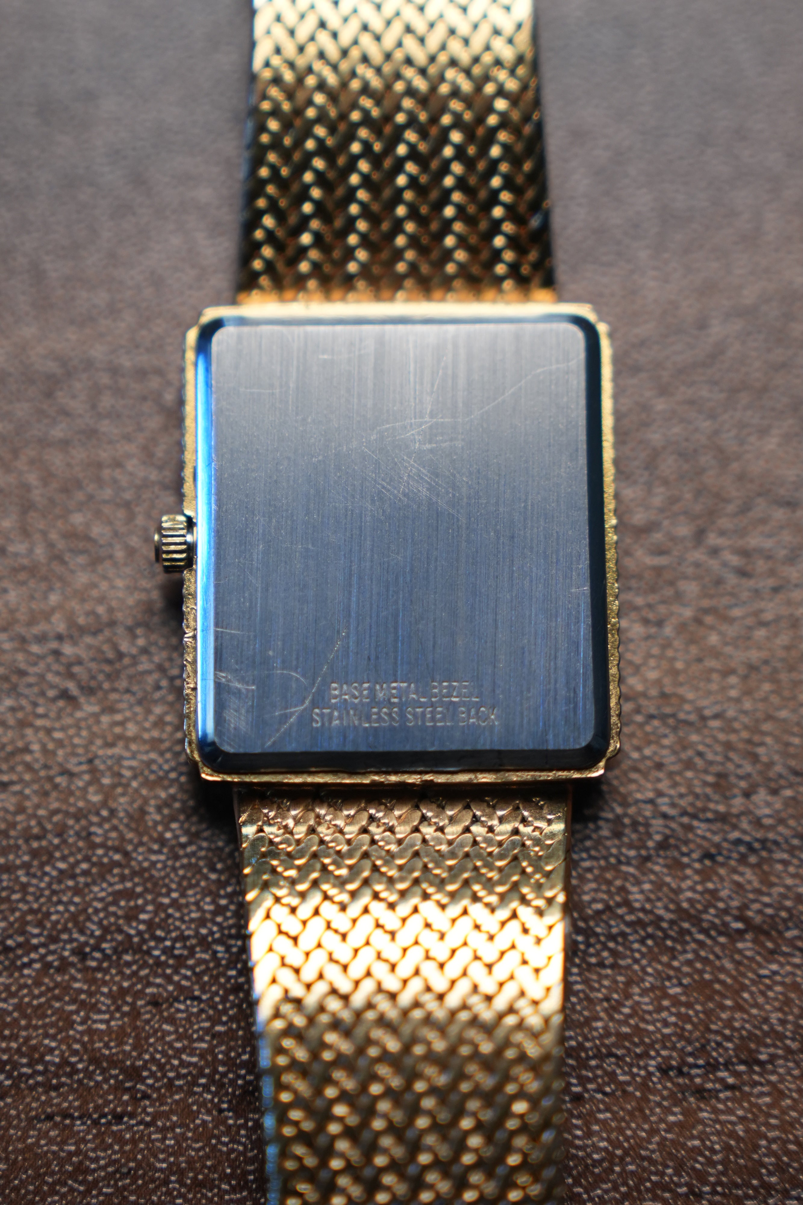 Dufonte Tank Gold Black Dial Diamonds
