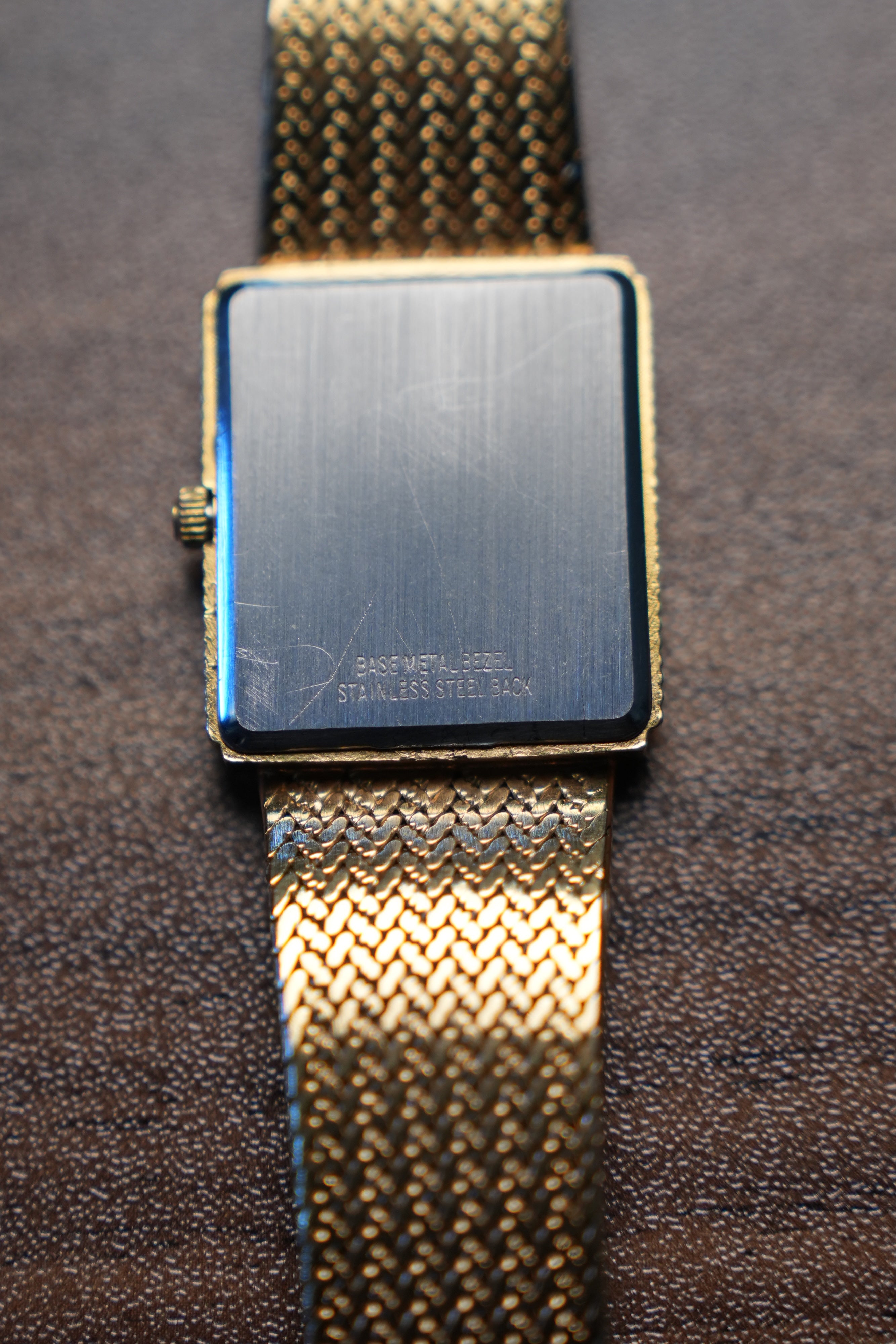 Dufonte Tank Gold Black Dial Diamonds