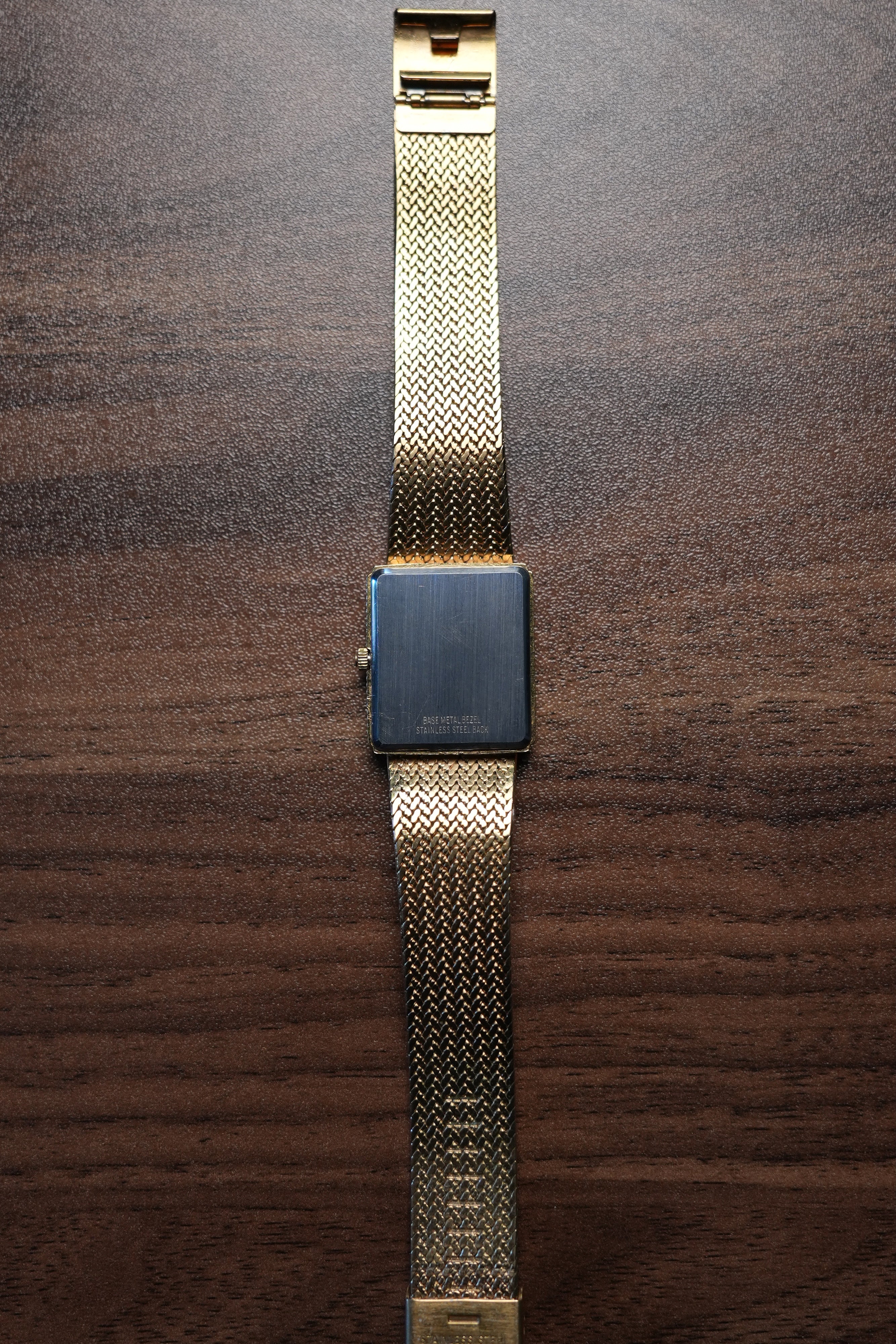 Dufonte Tank Gold Black Dial Diamonds