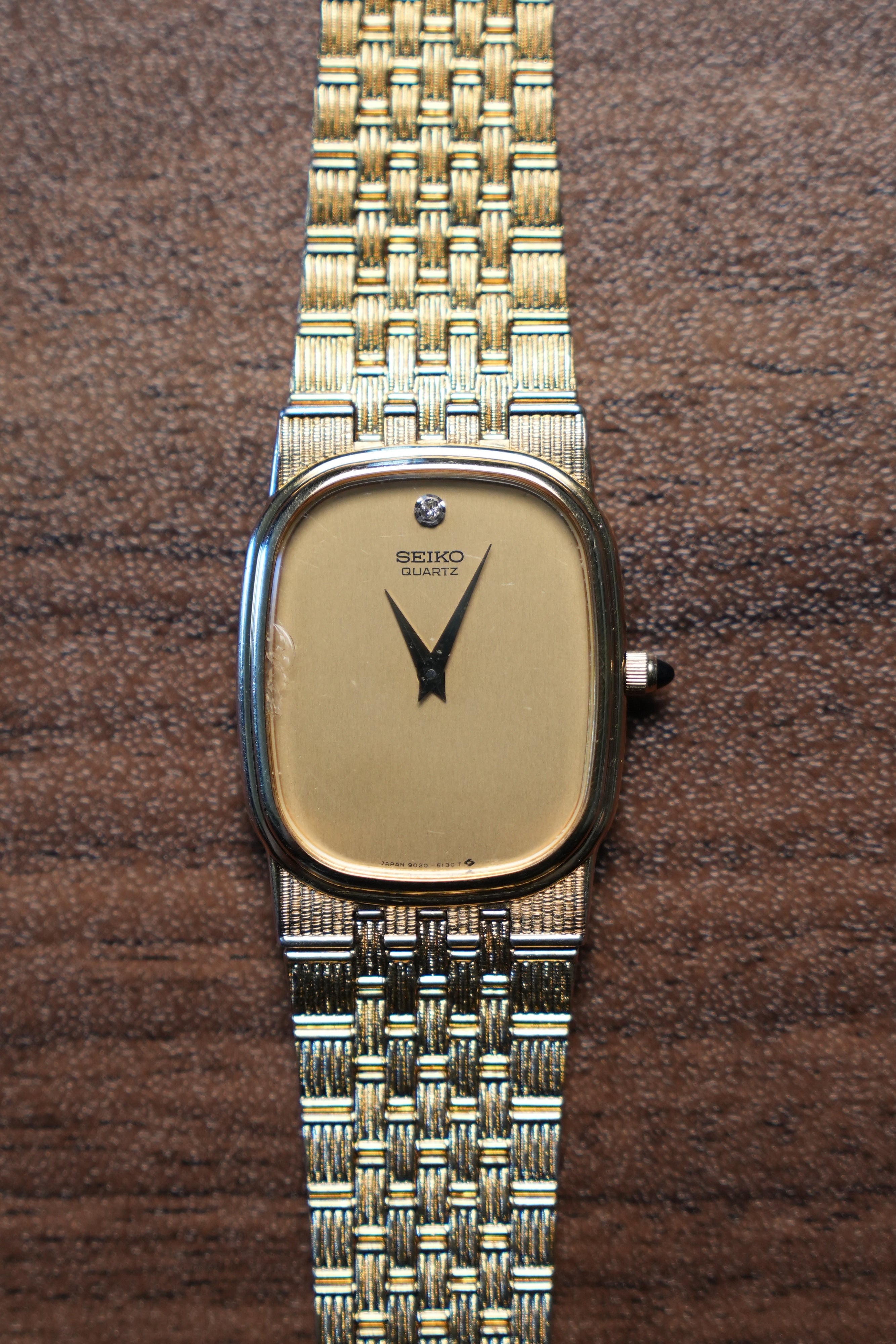 Seiko 9020-5100 Ultra-Thin Quartz Dress Watch – Gold Tone, Circa 1980s