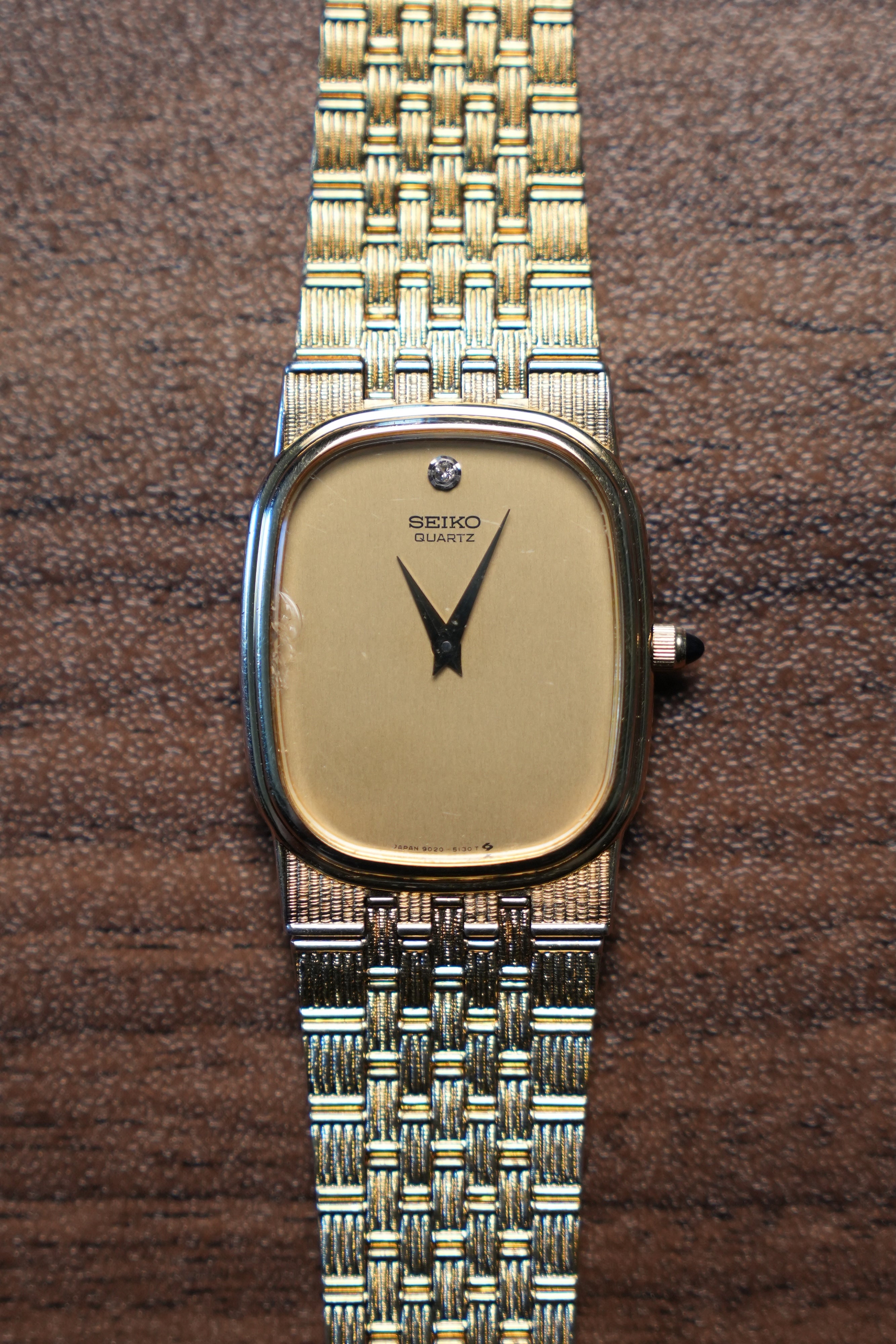 Seiko 9020-5100 Ultra-Thin Quartz Dress Watch – Gold Tone, Circa 1980s