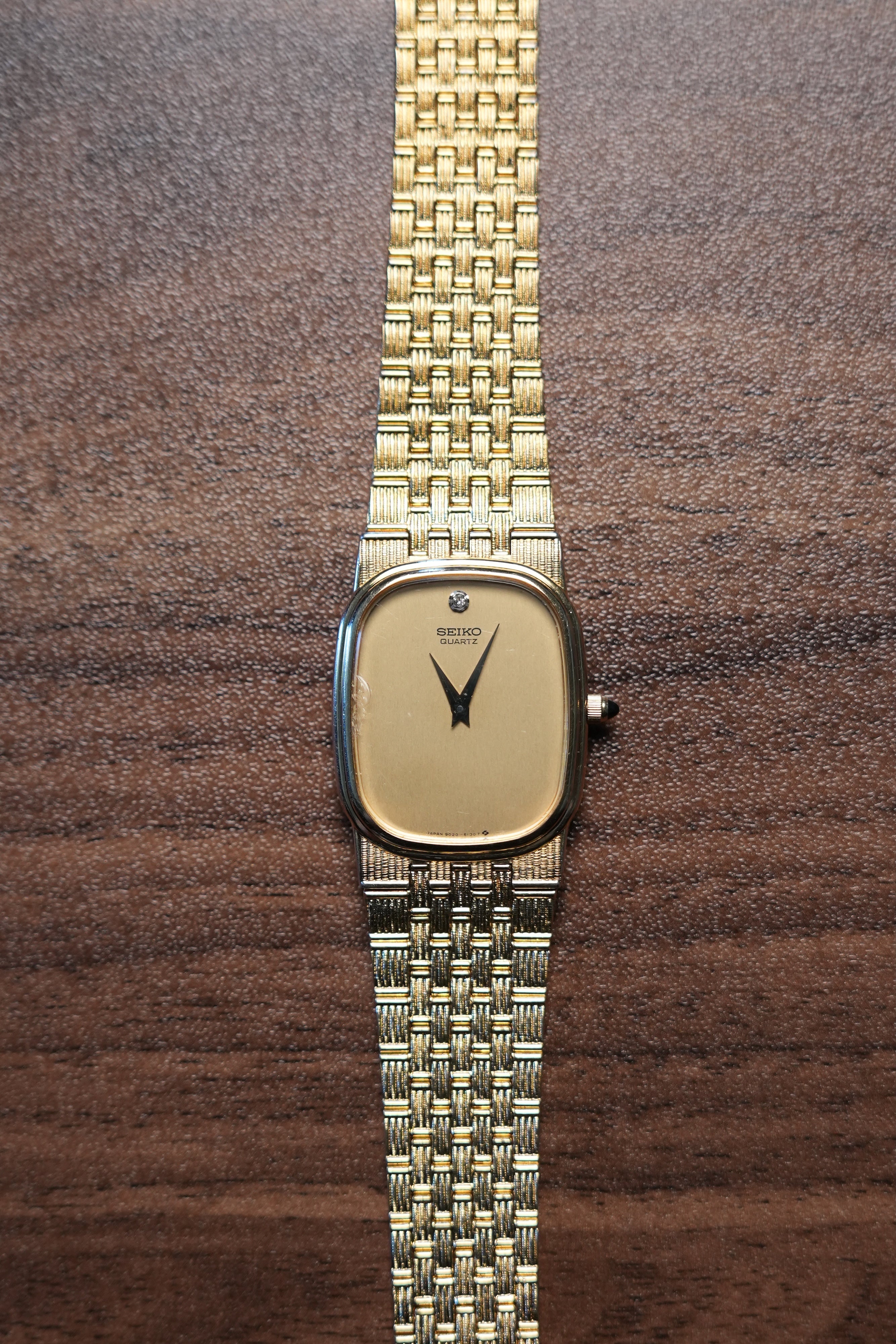 Seiko 9020-5100 Ultra-Thin Quartz Dress Watch – Gold Tone, Circa 1980s