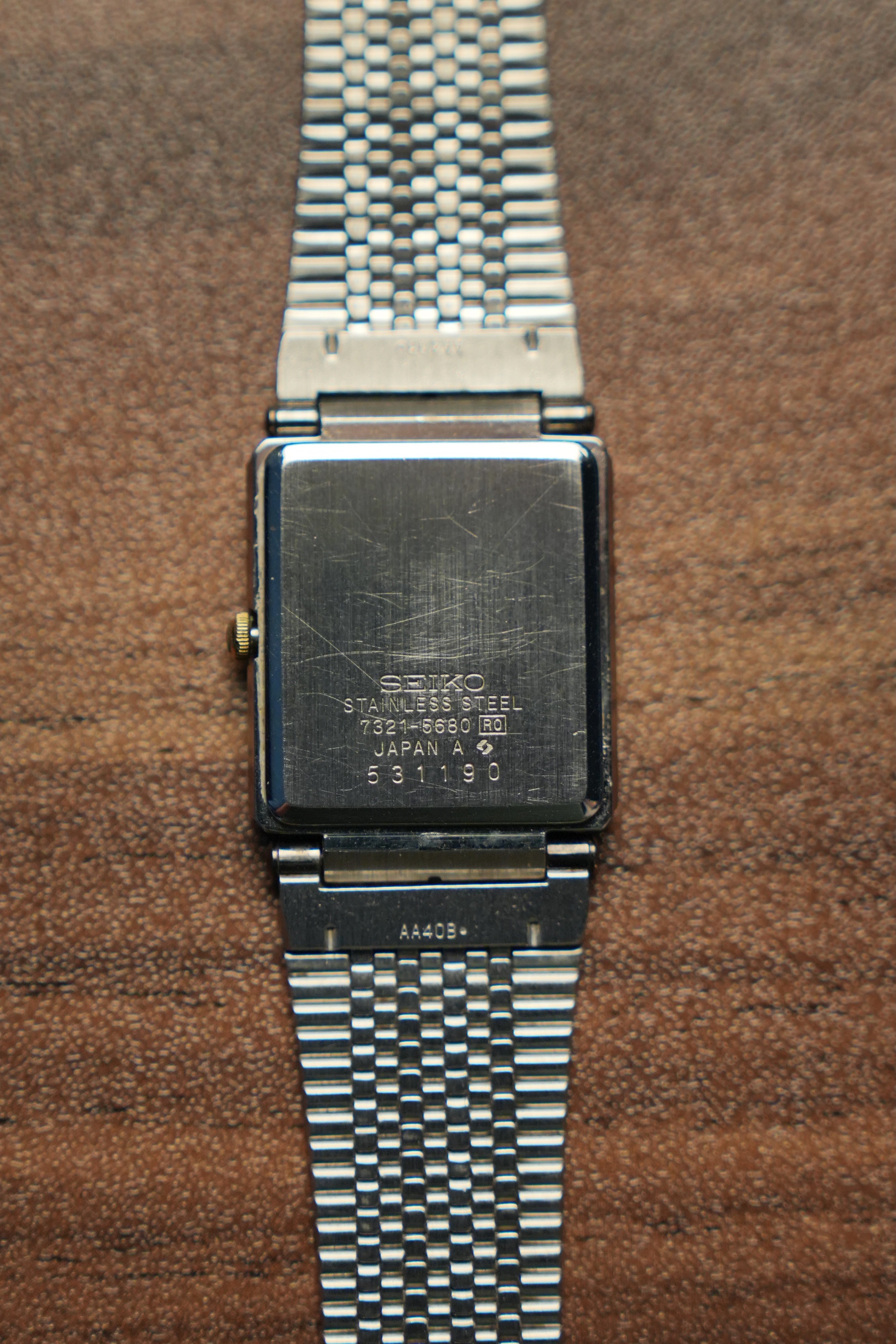 1985 SEIKO Quartz Tank 7321-5680