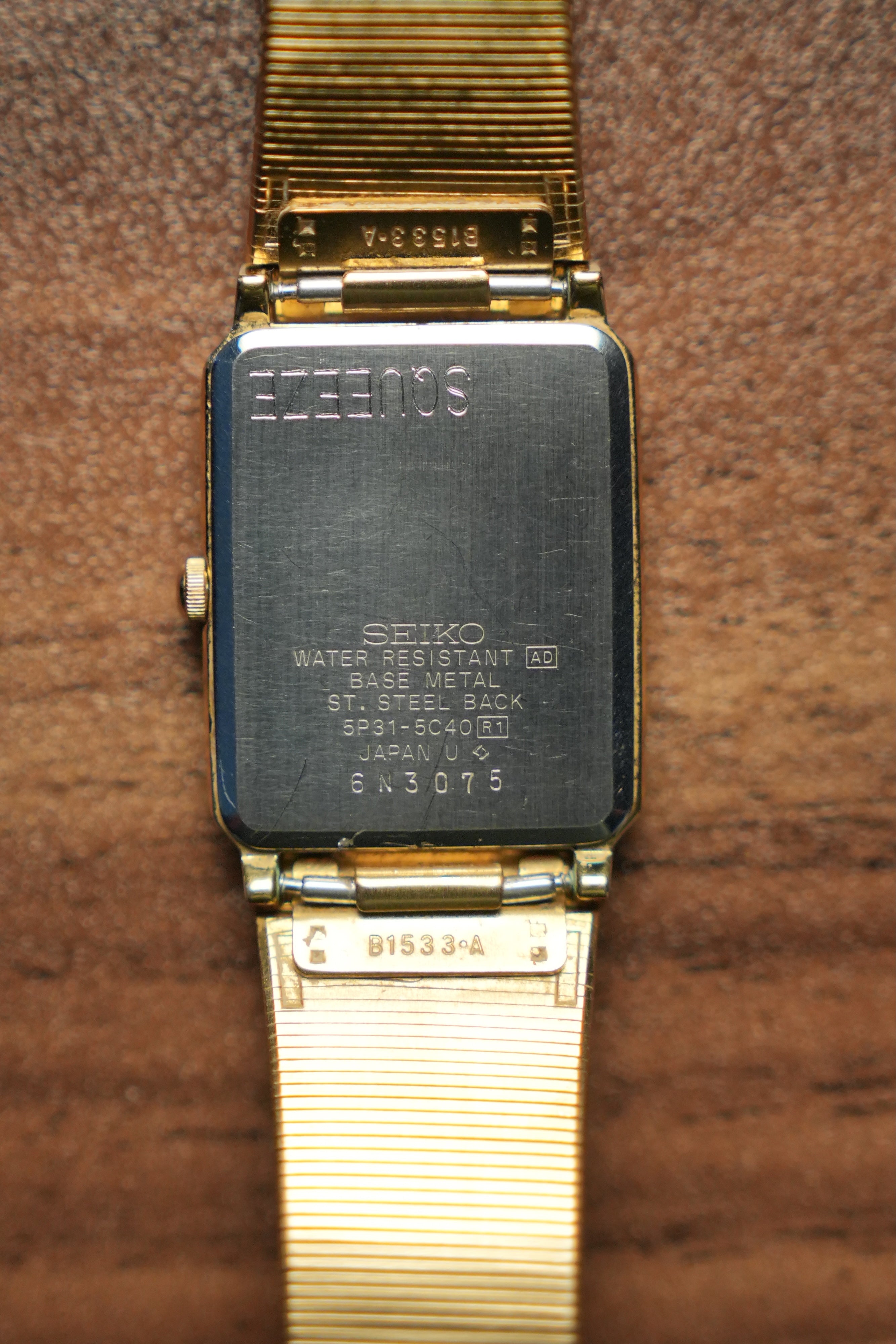 1986 SEIKO 5P31-5C40 Galaxy Tank Quartz 1986