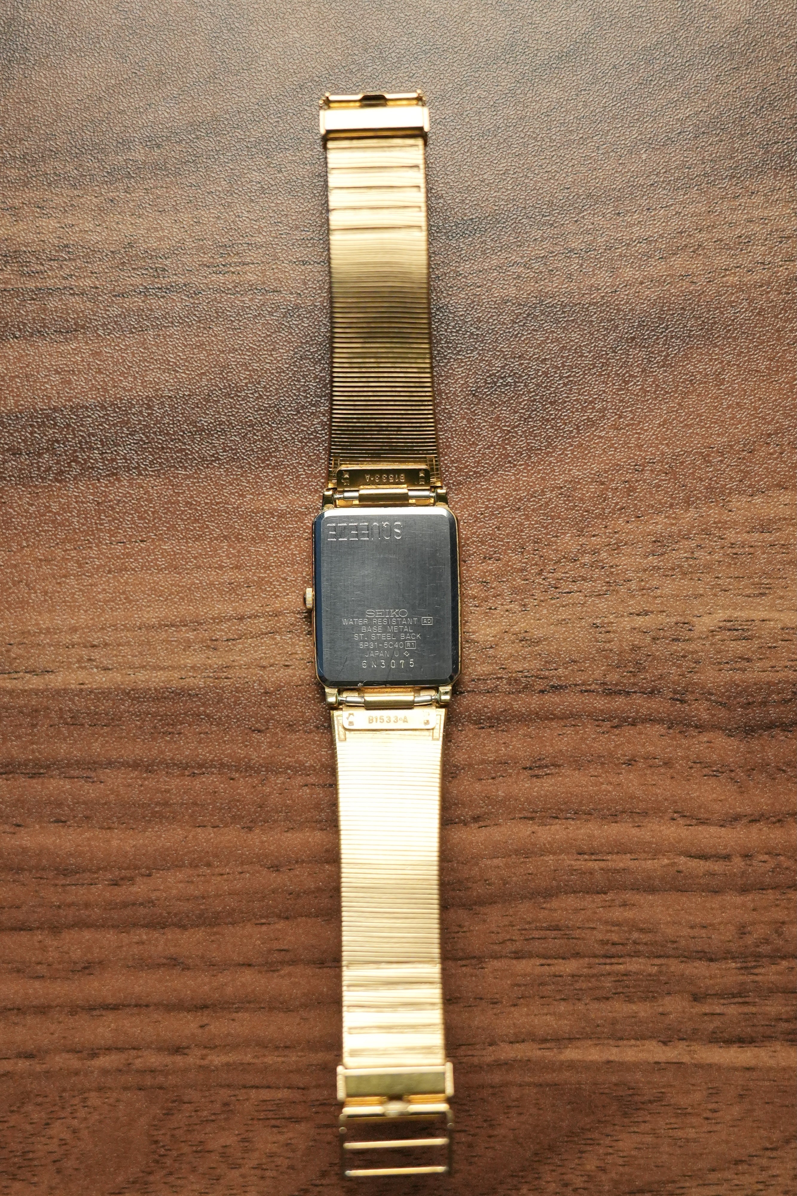 1986 SEIKO 5P31-5C40 Galaxy Tank Quartz 1986